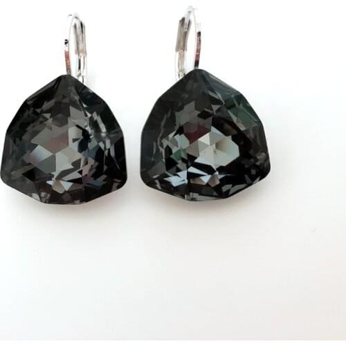 New triangle shape large statement earrings made with Austria crystal for ladies wedding party jewelry drop earings bijoux gift