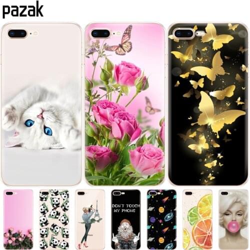 Silicone Case For iphone 7 8 plus Case soft tpu Shell Back Cover For Apple iPhone 7 8 Bag Fundas coque etui bumper clear paiting