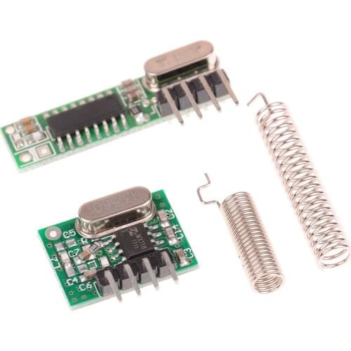 1set 433 Mhz Superheterodyne RF Receiver and Transmitter Module For Arduino Uno Wireless Module Diy Kit 433Mhz Remote Control
