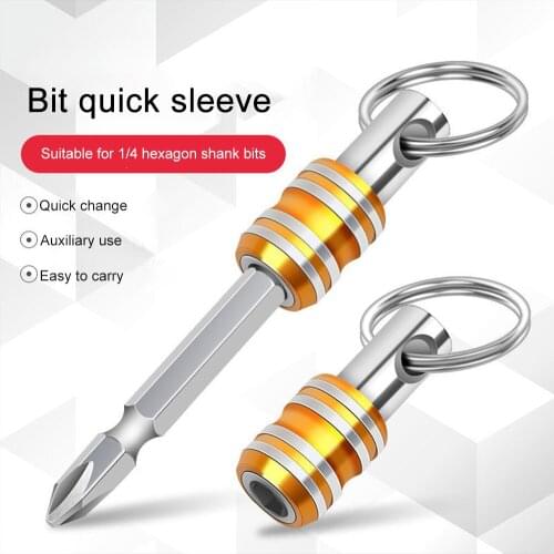 Stainless Steel Drill Bits Screw 1/4 inch Screwdriver Bits Holder Adapter Sleeve for Household Metal Easily Handle Parts