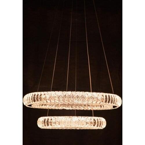 Led crystal chandelier indoor lighting living room kitchen lighting led home lighting fixture crystal lamps round fixture led