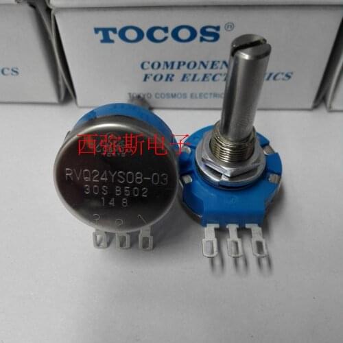 TOKYO COSMOS TOCOS RVQ24YS08-03 RVQ24YS08-03-30S-B502 5KOHM Potentiometers original New