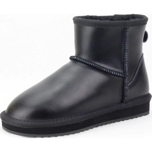 UVWP 2020 Top fashion 100% genuine cowhide leather snow boots australia classic women boots warm winter shoes for women