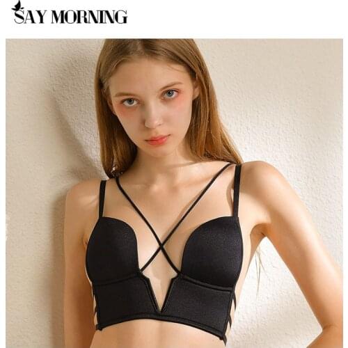 SAY MORNING 2020 NEW Fashion Seamless Underwear V Neck Backless Women Intimates Sexy Bra