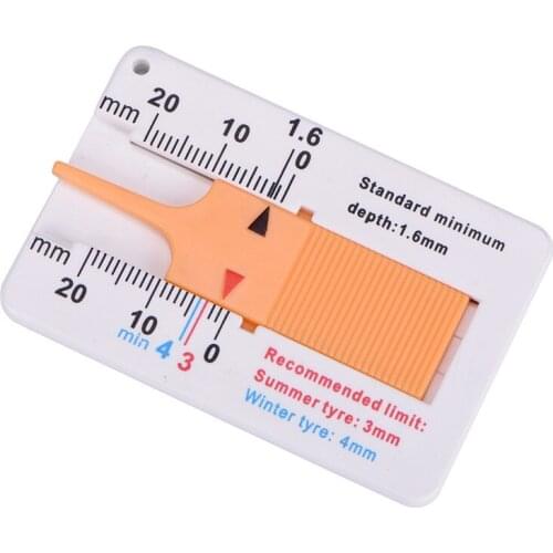 1pcs Car Motorcycle Caravan Trailer Wheel Measure Tyre Tread Depth Gauge Caliper