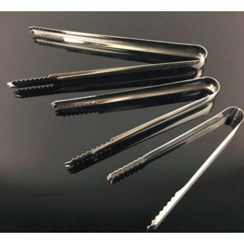 1 Pcs Stainless Steel Ice Tongs Tool Bar Kitchen Barbecue BBQ Clip Bread Food Ice Clamp BBQ Clip Multifunction Kitchen Tools