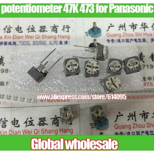 100pcs 065 vertical adjustable potentiometer 47K 473 feet long for Panasonic adjustable resistor