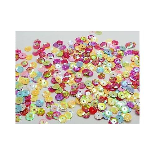 3000 Mixed Color AB 8mm CUP round loose sequins Paillettes sewing Wedding craft