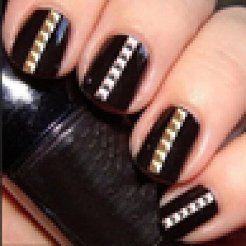 500pcs 3D Nail Art Decoration Stickers Metallic Studs Gold & Silver Stud Sticker Acrylic Nail Rhinestones Decorations