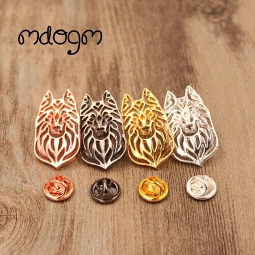 Mdogm Cute Belgian Tervuren Dog Animal Brooches And Pins Suit Metal Small Father Collar Badges Gift For Male Men B091