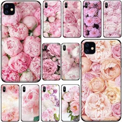 Peony beautiful flowers art Phone Cases for iPhone 11 12 pro XS MAX 8 7 6 6S Plus X 5S SE 2020 XR Luxury brand shell funda coque