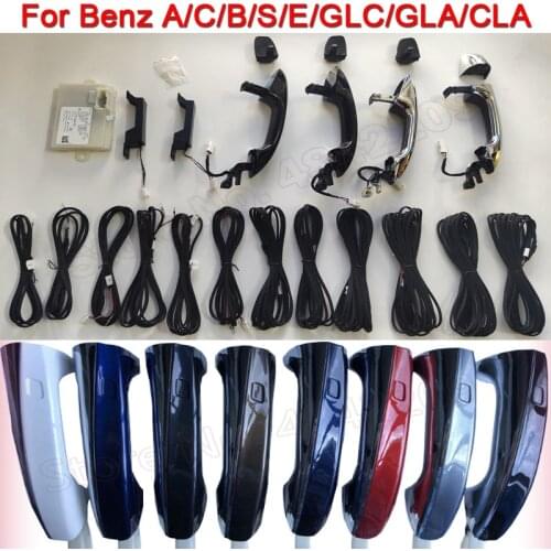 For Benz A/C/B/S/E/GLC/GLA/CLA W176 W205 W213 W222 X253 W166 W117 Auto Door Handle Lock Car Entry Smart Remote Keyless Kit