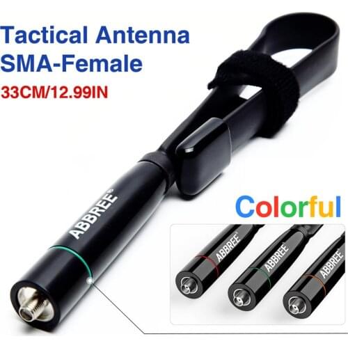 ABBREE AR-152C Colorful 33CM SMA-Female Dual Band 144/430Mhz Tactical Antenna For Baofeng UV-5R UV-82 BF-888S Walkie Talkie