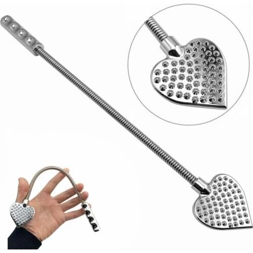 Stainless Steel Bendable Spanking Bondage Slave Tool Role Play SM Sex Toy For Man Woman Couple Flirting Whip Handle Flogger