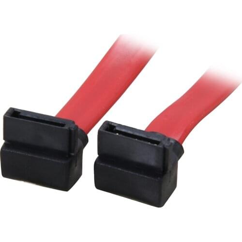 18 inches 90 to 90 degree 6Gb/s SATA3 Serial ATA DATA cable for PC Laptop SATA 3.0 SATAIII 6Gbps HDD Hard Drive Disk/ SSD - Red