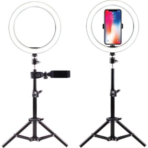 10\" Selfie Ring Light with Rotation Tripod Stand for Phone Live Stream/Makeup M5TD