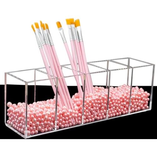 Cosmetic Make-up Brush Storage Box Makeup Nail Polish Cosmetic Holder Make Up Tools Pen Holder Rack Table Organizer