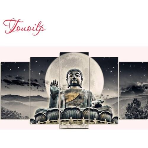 Square&round diamond 5D DIY diamond painting religion Buddha statue 5pcs diamond embroidery Cross Stitch Rhinestone decoration