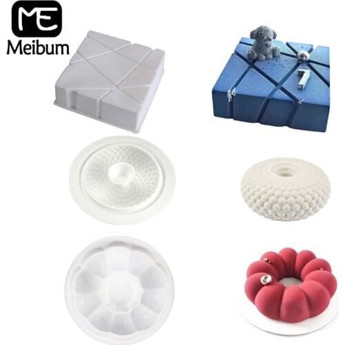 Meibum Twill Pastry Silicone Cake Molds Non-Stick Dessert Mousse Baking Moulds Kitchen Bakeware Set Reusable Decorating Tools