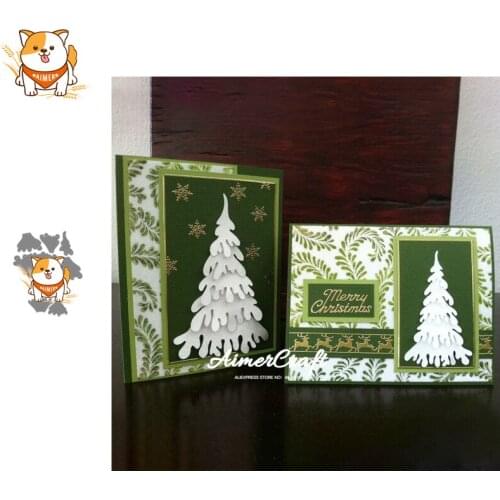 Christmas Tree Metal Cutting Dies Scrapbooking Stencil DIY Decorative Embossing Craft Die Cuts Card Making New Dies For 2019