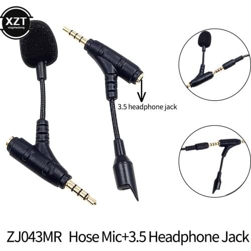 Jack 3.5mm Microphone with 3.5 mm AUX Female Adapter for Phone Headphones PC Karaoke Youtube Recording Studio Streaming Mini Mic