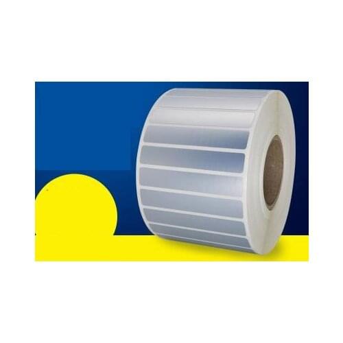 Label Sticker 60*10 mm 2000pcs/Roll Thermal Transfer Silver PET Label Waterproof Tearproof oilproof Accept Customer Order