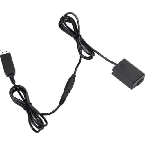 NP-FW50 Battery Eliminator USB Power Supply Cable Dummy Battery for -Sony a3000 a5000 a7R a7S a6000 a6500 A7RII