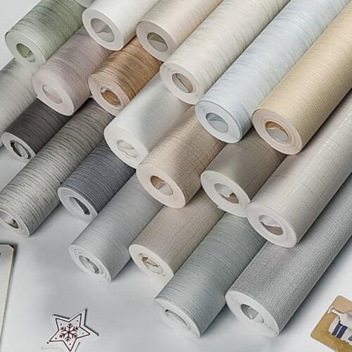 Modern minimalist Nordic thick plain pure color diatom mud non-woven wallpaper living room bedroom Non-self-adhesive wallpapers