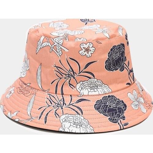 Bucket Hat Women Summer Sun Beach Reversible Flower Outdoor Fishing Breathable Accessory Teenagers Cap