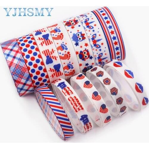 5 Yards Patriotic Ribbon USA Flag Ribbon Independence Day Ribbon 4th of July Ribbons for Memorial Day, Veterans Day, 4th of July