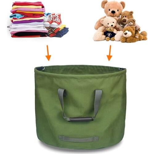 Portable Thickened Yard Waste Bag Multifunctional Large Capacity Leaves Storage Bag for Garden Courtyard TS2