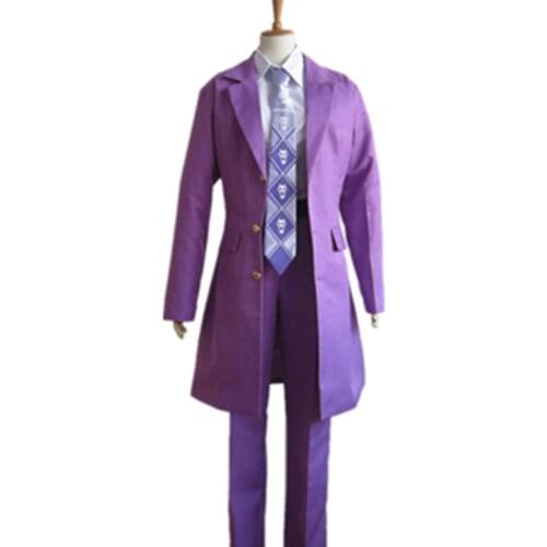 JoJos Bizarre Adventure Kira Yoshikage purple styles New in Stock Halloween Cosplay Costume