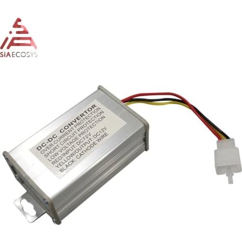 QS 72V to 12V 10A DC-DC Voltage Converter For E-Bike Or Electric Scooter Or Electric Car