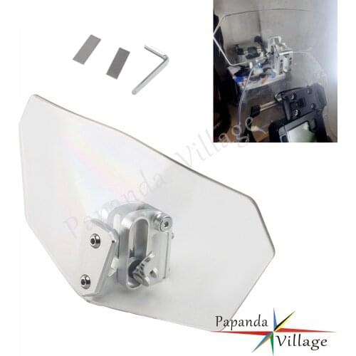 Motorcycle Windshield Airflow Adjustable Windscreen Extension Wind Deflector For Honda BMW F800 R1200GS Kawasaki Triumph Aprilia