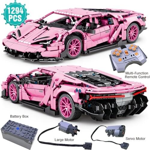 Famous Super Sport Car Building Blocks Speed Racing Vehicle Model Bricks Toys Birthday Holiday Gift For Adult