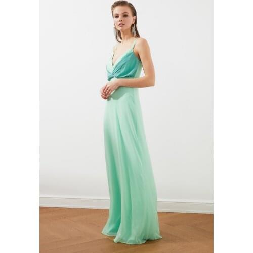 Trendyol Flower Pattern Evening Dresses & Prom Gown TPRSS20AE0083