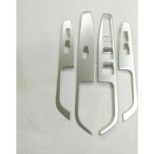 Interior For Hyundai Elantra 2016 2017 ABS Inner Door Armrest Window Lift Switch Button Cover Trim 4 pcs / set