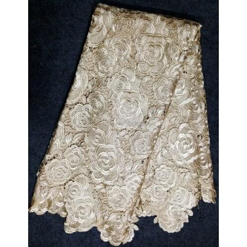 High quality new arrive African cord water soluble swiss voile lace patchwork cotton guipure fabric for lace women dress sewing