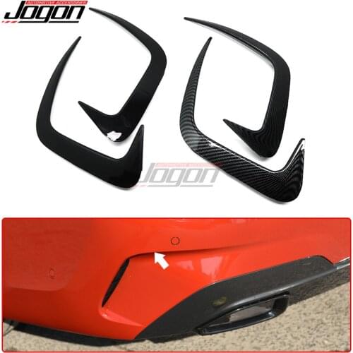 Car Rear Fog Light Eyebrow Glossy Black Bumper Cover Trim Trunk Spoiler Lip Sticker Tail Wing For BMW 3 Series G20 M Sport 2019