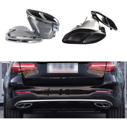 1Pair Car Exhaust Tips Muffler Pipe Accessories Fit for Mercedes Benz W212 W213 W205 X205 Stainless Steel