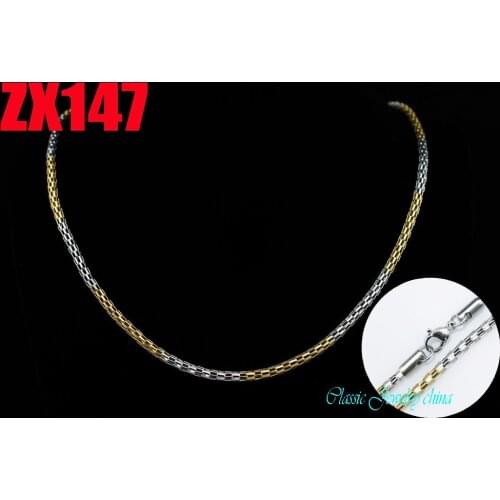 16"-38" length golden color 3.2mm lantern chain stainless steel necklace fashion mens women jewelry 20pcs ZX147