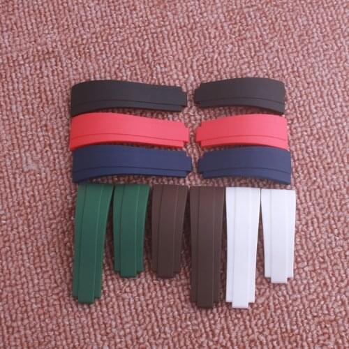 20mm 21mm nature Rubber strap Silicone Watch band Buckle Watchband for Daytona Submariner DEEPSEA GMT SEAMARSTER OYSTERFLEX