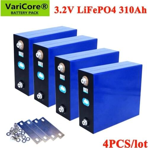4PCS VariCore 3.2V 310Ah lifepo4 battery DIY 12V 310AH Rechargeable battery pack for Electric car RV Solar Energy storage system