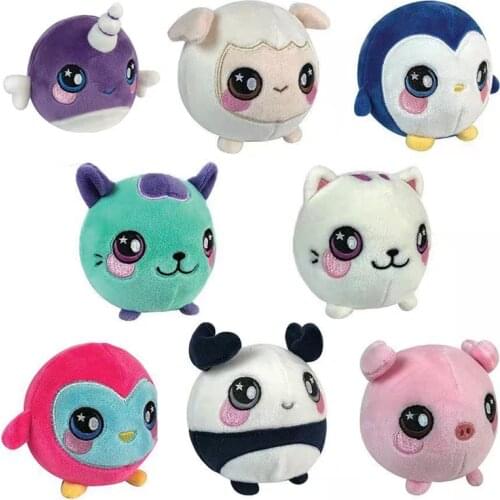 6Pcs Genuine New Squeezamal Mini Rare Cute Squishy Squeeze Plush Stuffed Animal Pendent Toy Gift for Baby Boy Girl