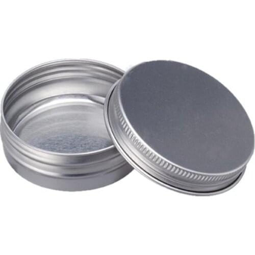 50 x 20mm 30 ML / 30G / 1FL OZ Aluminum Jar Silver Jar for Cream Powder Gel Use Best Cosmetic Bottles 8.5G Aluminum Can Tin