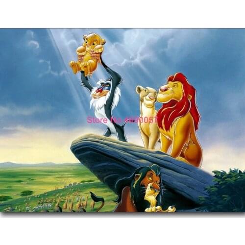 5D Diamond Painting The Lion King Diamond Embroidery Cartoon Full Drill 3D DIY Mosaic Diamond Decor Rhinestones Needlework