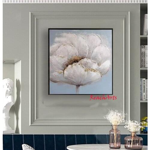 Home Decoration Accessories For Liveroom Modern Floral Wall Art Handmade Paintings Knife Oil Painting On Canvas Large Hot Sale