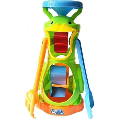 Childrens Beach Sandglass Toy Set Large Sandglass Shovel Sand Bucket Sand Pond Toy for Baby Children Bathroom Gift