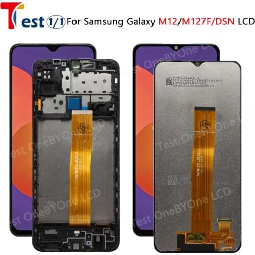 For Samsung M12 M127 SM-M127F Display Lcd Screen For Samsung M12 SM-M127G Lcd with frame Touch Panel For Samsung Galaxy M12 LCD