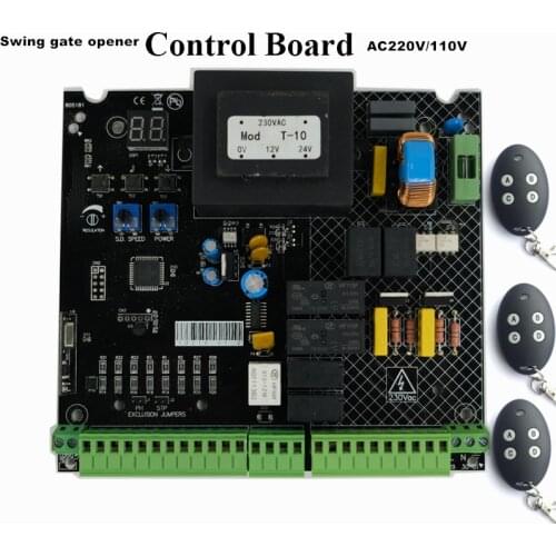 AC220V Dual Swing gate opener motor pcb circuit board controller card control unit for 220VAC swing linear motor actuators